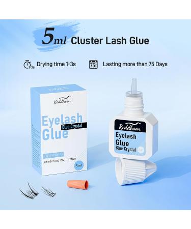 Fast Drying Waterproof Lash Glue - Strong Hold Individual & Cluster Extensions (5ML) | Long Lasting DIY Eyelash Glue for International Shipping - Buy Online on GoSupps.com