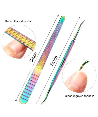 9-Piece Stainless Steel Manicure Kit | Cuticle Nipper and Cutter Set | Ingrown Toenail File | Nail Polish Remover | Cuticle Pusher Trimmer | Fake Nail Clipper | Professional Manicure Tools - Buy Online on GoSupps.com