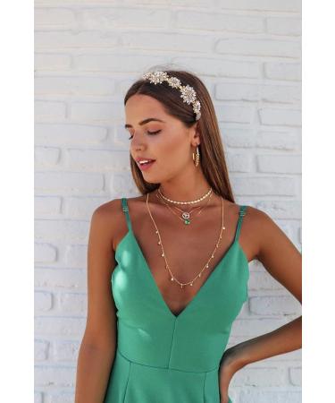 Sparkling Rhinestone Flower Crown Headband for Women & Girls - Bridal Wedding Hair Accessory - Buy Online on GoSupps.com