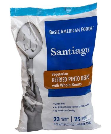 Santiago Vegetarian Refried Pinto Beans, 27.09 Ounces