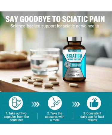 Sciatic Nerve & Discomfort Supplement - 120 Capsules Featuring Alpha Lipoic Acid 300mg & Vitamin B Complex for Targeted Comfort 120 Count (Pack of 1) - Buy Online on GoSupps.com