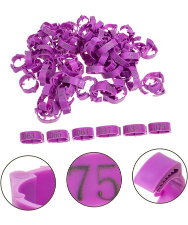 BUGUUYO 100pcs Chicken Leg Ring Chicken Thigh Poultry Identification Ring Chicken Drumsticks Plastic Purple - Buy Online on GoSupps.com