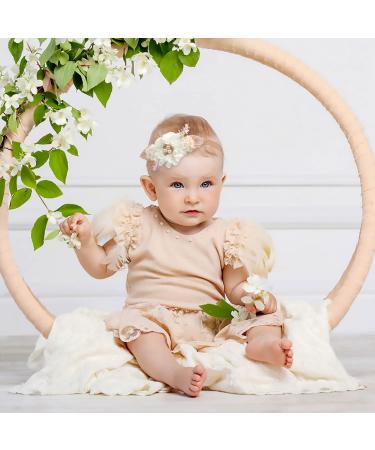 3-Piece Floral Baby Girl Headband Set | Elastic Hair Bands for Newborns & Toddlers - Buy Online on GoSupps.com