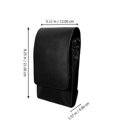 Uonlytech Hair Styling Tools: Cowhide Salon Scissors Pouch & Shoulder Bag for Hairdressers - Black Leash Holder - Buy Online on GoSupps.com