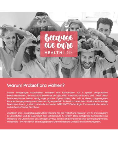 Aila ProBioFlora Chewing Tablets - 60 Probiotic Drops for Intestinal Health & Immunity | 9 Strains & 4 Vitamins | Made in Germany - Buy Online on GoSupps.com