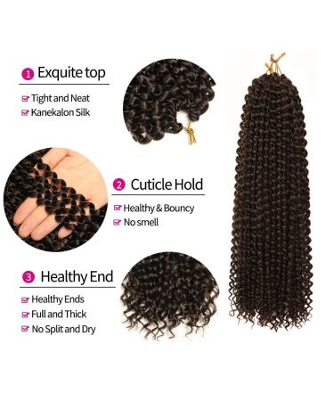 Passion Twist Hair - 7 Packs 18-Inch Water Wave Hair Extensions for Bohemian Styles | YDDM Crochet Hair - Buy Online on GoSupps.com