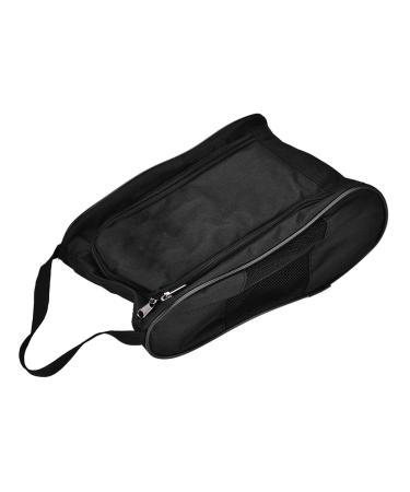 Fdit Golf Shoe Bag Breathable Shoe Bag Multifunctional for Golf Accessories (Black)