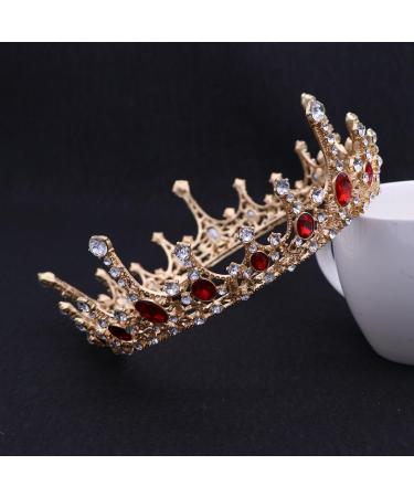 Frcolor Queen Crowns | Rhinestone Baroque Vintage Wedding Tiara & Crowns in Red - International Shipping Available - Buy Online on GoSupps.com