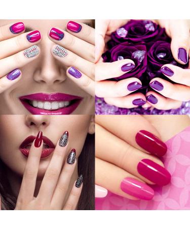 Buy Tengs Double-Headed Ombre Sponge Manicure Brushes - 2 Pack with 8 Replacement Heads for DIY Nail Art | Purple & White Gel Nail Tool for Salon & Home Use - Buy Online on GoSupps.com