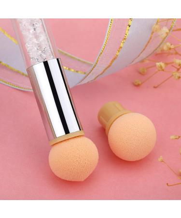 Greoer Nail Art Sponge Brush Applicator with Double Head Design - 4 Replacement Heads Included - Ombre Sponge Nail Tool for UV Gel and False Nails (White) - Buy Online on GoSupps.com