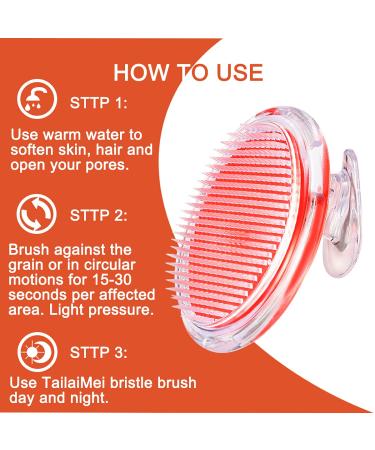 TailaiMei Exfoliating Brush for Ingrown Hair Treatment - Prevent Bikini Bumps and Razor Bumps - Smooth Skin Solution (Orange) - Buy Online on GoSupps.com