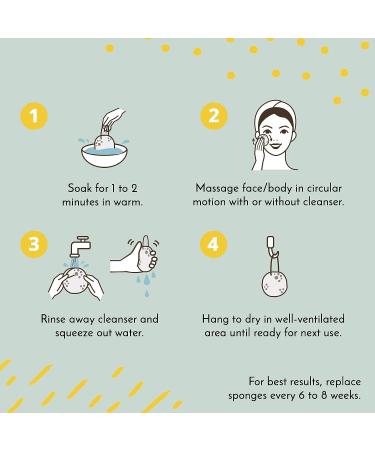 MUEROSA Konjac Sponge Set - 4 Piece Set for Face & Body - Buy Online on GoSupps.com