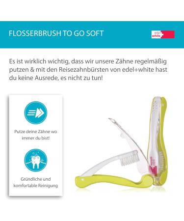 Edel White Flosserbrush - Soft Travel Toothbrush for Thorough Cleaning | Ultra-Frame Bristles for On-the-Go Oral Care - Buy Online on GoSupps.com