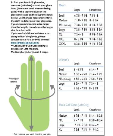 Men's 2XL Bionic RelaxGrip Golf Glove - Long Lasting with Double-Row Finger Grip System - Buy Online on GoSupps.com