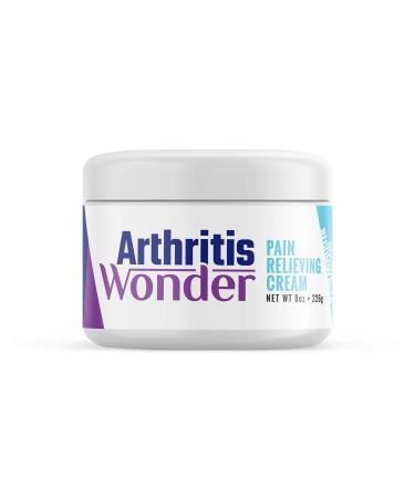 Arthritis Wonder Pain Relief Cream 8 oz  Arthritis Pain Relief Cream for Hand Knee Foot and Wrist Joints  Fast-Acting Deep Penetrating Non-Greasy Formula with Natural Wogonin