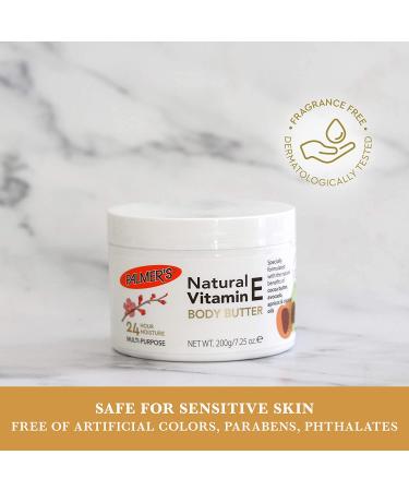 Palmer's Natural Vitamin E Body Butter 7.25 oz - Nourishing Moisturizer for Soft Skin - Buy Online on GoSupps.com