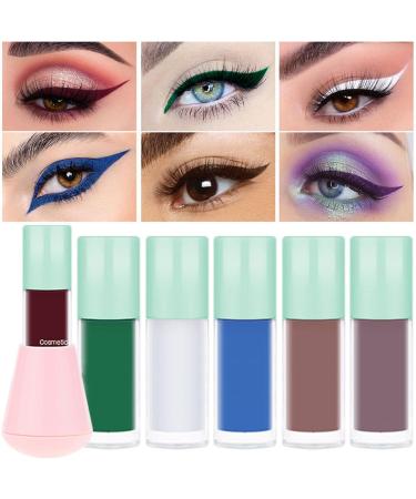Eyeliner Liquid Set of Liquid Eyeliner Long Lasting Waterproof Colorful Sparkling Makeup Professional Eye Shadow for Festival and Girls' Eyes Frifer B - Buy Online on GoSupps.com