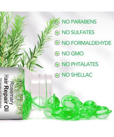 Organic Rosemary Oil Capsules | Non-GMO & Gluten Free | Hair Growth & Skin Repair | 40 Count Essentials - Buy Online on GoSupps.com