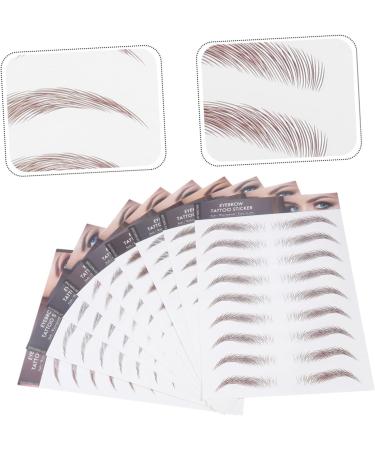 Ipetboom 27 Sheets Imitation Eco Eyebrow Sticker Stickers Artificial Eyebrow Makeup Brow Sticker 6d 21.5X14.5cmx3pcs Brownx3pcs - Buy Online on GoSupps.com