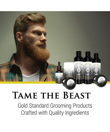 Grizzly Grooming Co. Gold Standard Beard Balm - Moisturizing Shea Butter Nourishing for Men's Grooming Kit 2oz - Signature Gold Rush Scent - Buy Online on GoSupps.com