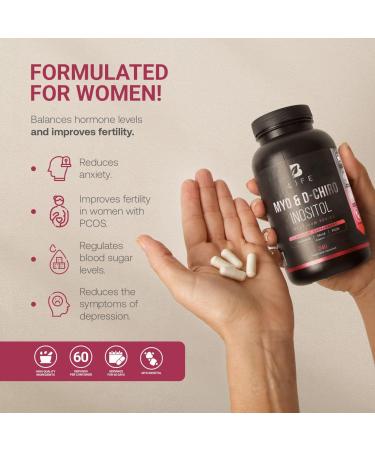 240 Capsules Myo-Inositol & D-Chiro Inositol | 40:1 Ratio | Made in USA | Promotes Hormonal Balance & Healthy Ovarian Function | Vitamin B8 Supplement by B Life - Buy Online on GoSupps.com