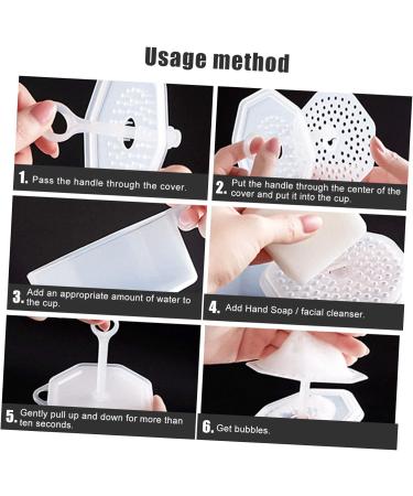 FRCOLOR 2Pc Dispenser Of Leche Bubbles Cleanser Foaming Cleanser Body Wash Foam Cup Bathroom Foam Cup For Skin Care Shower Gel Soap Abs White Face Travel - Buy Online on GoSupps.com