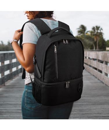 TUGUAN Insulated Cooler Backpack 38/42 Cans Double Deck Leakproof Lightweight - Black Beach Picnic Lunch Bag - Buy Online on GoSupps.com