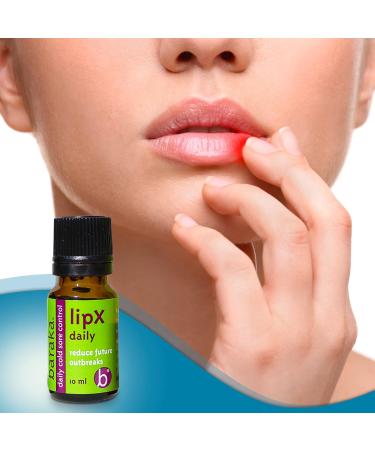 Baraka LipX Daily - Natural Cold Sore & Lip Blister Remedy - Made with Essential Oils of Tea Tree Hyssop Decumbens Melissa Palmarosa Lavandin & Eucalyptus Sesame Base Organic - 10ml (1 - Pack) 0.14 Fl Oz (Pack of 1) Da  - Buy Online on GoSupps.com