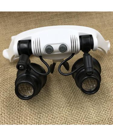 Magnifying Glasses Jewelry Loupe Eyewear Miniature Magnifying Glass Loop 15x 20x 25x Magnifier Headset Hands Free Magnifying Glasses with Light for Close Work Hands Free for Crafts Small Gift - Buy Online on GoSupps.com