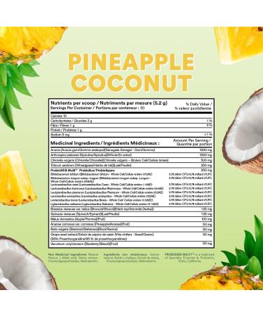 Cira Daily Greens - Naturally Sweetened Organic Spirulina Superfood Powder with Premium Antioxidant-Rich Ingredients for Debloating Digestion & Energy - Pineapple Coconut 30 Servings - Buy Online on GoSupps.com