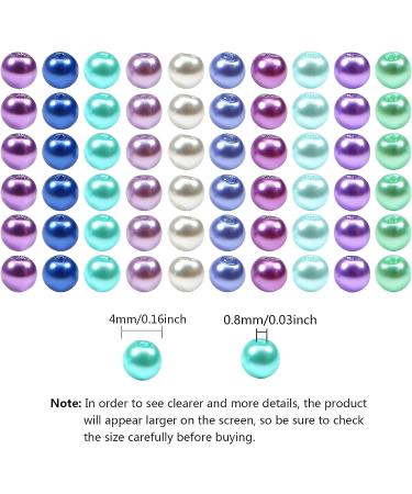 TOAOB 1000pcs 4mm Pearl Beads | Multi-Colored Round Glass Spacer Beads | DIY Craft Necklaces Bracelets Jewelry Making - Buy Online on GoSupps.com