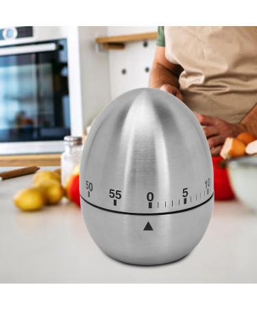 Verdingly Stainless Steel Egg-Shaped Mechanical Rotating Timer | Kitchen & Sauna Use | Clear Scale & Memory Feature - Buy Online on GoSupps.com