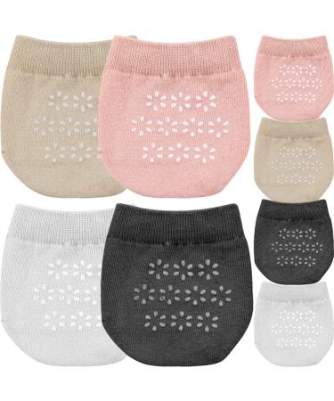 Exceart mesh toe socks 4 pairs of women's toe socks slipproof toes socks breathable half socks for women and girls Style 3 sorted color sorted
