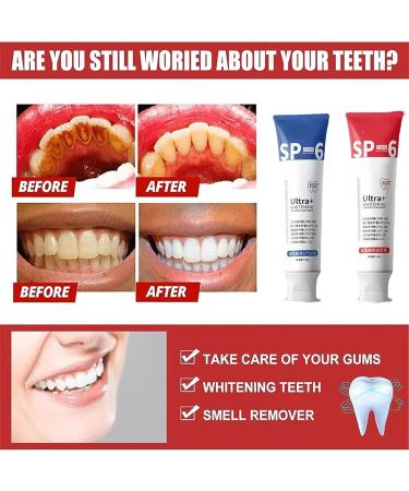 SP-6 Ultra Whitening Toothpaste - Deep Cleaning Tartar Prevention & Fresh Breath (3 Pcs) - Buy Online on GoSupps.com