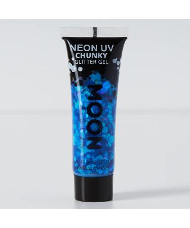 Neon UV Blue Chunky Glitter Gel - 12ml | Face & Body Glitter - Buy Online on GoSupps.com
