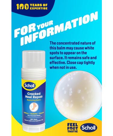 Scholl Severe Cracked Heel Repair Restoring Balm to repair Very Dry and Cracked Heels Intensely Moisturising for Healthy Feet with 25% Urea Epsom Salts and Essential Oils - Buy Online on GoSupps.com