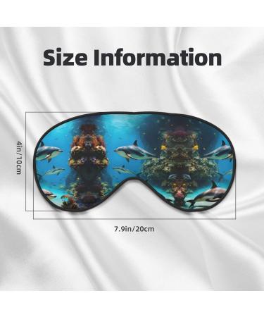 3D Underwater World Fish Dolphi Print Double-Sided Eye Mask Soft and Light Blocking for Enhancing Sleep Quality - Buy Online on GoSupps.com