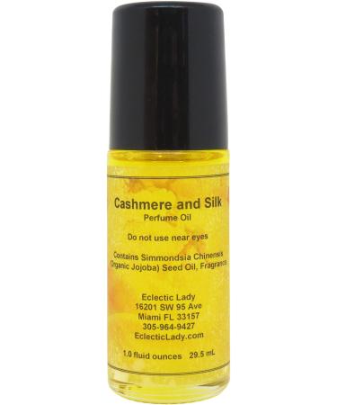 Cashmere and Silk Perfume Oil 1.0 Oz Portable Roll-On Fragrance with Long-Lasting Scent Delightful Essential Oils and Jojoba Oil For Daily Use 1 Fl Oz (Pack of 1)