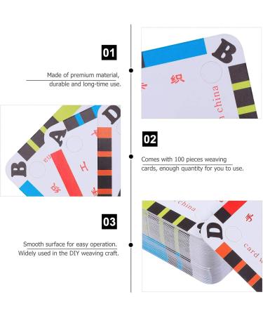 EXCEART Weaving Shuttle and 100Pcs Tablet Weaving Cards - DIY Weaving Supplies for Loom and Inkle Loom | Paper Business Cards for Weaving Accessories - Buy Online on GoSupps.com