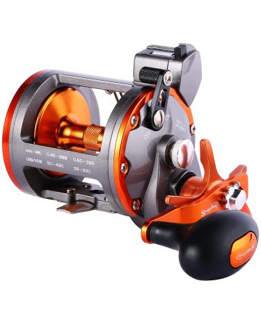 Sougayilang Line Counter Trolling Reel Conventional Level Wind Fishing Reel A-Thunder LS II 3000 Right Handed