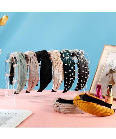 LOVNFC Headband Holder  Headband Organizer Acrylic Clear Hairband Hair Hoop Display Stand with 2 Thin Headbands for Girls Women clear-hollow-5sticks - Buy Online on GoSupps.com