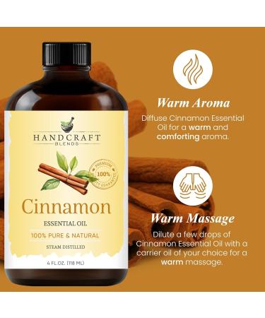 Handcraft Blends Zest & Spice Set: Lemon and Cinnamon Essential Oils (2 x 4 Fl Oz) 100% Pure & Natural for Diffuser Aromatherapy and DIY Projects - Buy Online on GoSupps.com