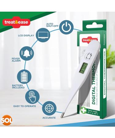 Digital Thermometer for Adults Children & Baby - Medical Oral, Underarm, Body Temperature Thermometer - Termometro Digital - Buy Online on GoSupps.com