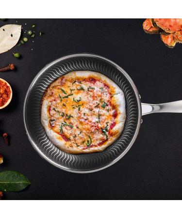 Qzwgz Cookg 51 31 8 Household 304 Stainless Steel Cooking Frying Pan Non-Stick Pot Kitchen Utensils 28cm - Buy Online on GoSupps.com