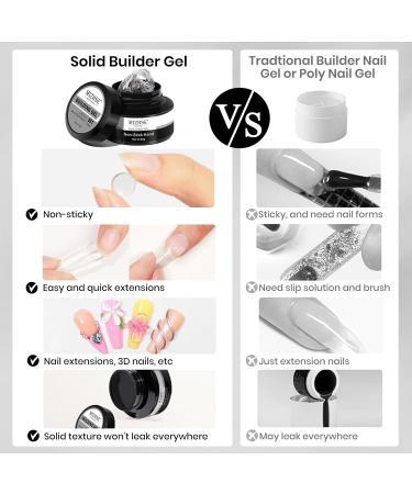 MIZHSE Solid Builder Gel & Rhinestone Glue - 30g Nail Sculpting Gel for DIY Nail Art - Non-Sticky UV LED Gel for Home & Salon Use - Buy Online on GoSupps.com