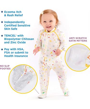 Eczema Baby Pajamas Sleeper Suit - Soothing Itch Relief for Atopic Dermatitis - Wet Wrapping Treatment - 18 Month Size - Buy Online on GoSupps.com