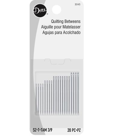 Dritz 3045 Quilter's Betweens Hand Needles Size 3/9 (20-Count) Nickel