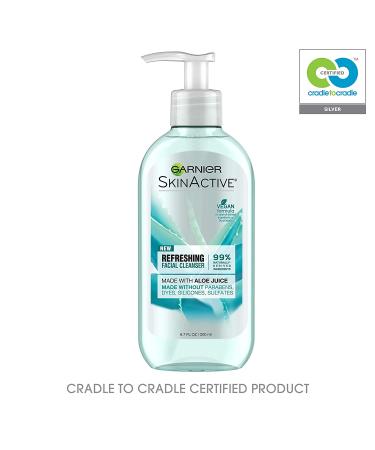 Garnier SkinActive Refreshing Facial Cleanser with Aloe Juice - 6.7 fl oz | Hydrating & Gentle Cleanser - Buy Online on GoSupps.com