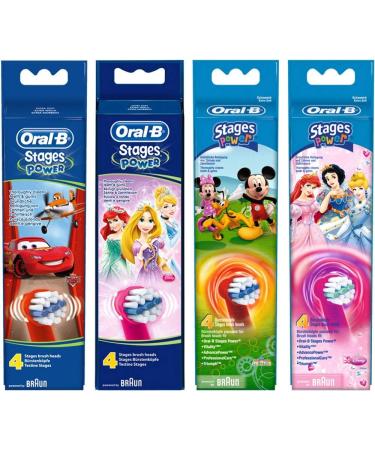Braun Oral-B Stages power brush heads for children Cars new 4-pack