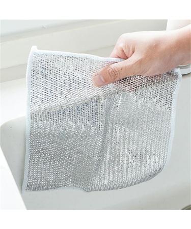 Magnifying Wire Dishwashing Rag Multifunctional Non-Scratch Wire Dishcloth Multipurpose Wire Dishwashing Rags for Wet and Dry for Dishes Sinks Counters Stove Tops (20) - Buy Online on GoSupps.com